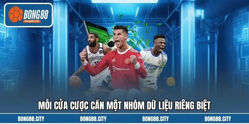 Mỗi cửa cược cần một nhóm dữ liệu riêng biệt Mỗi cửa cược cần một nhóm dữ liệu riêng biệt