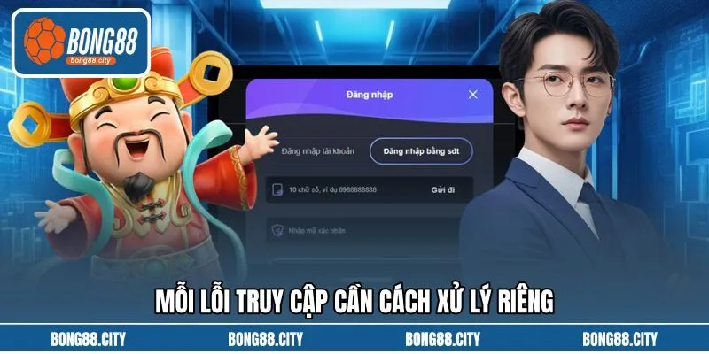 Mỗi lỗi truy cập cần cách xử lý riêng